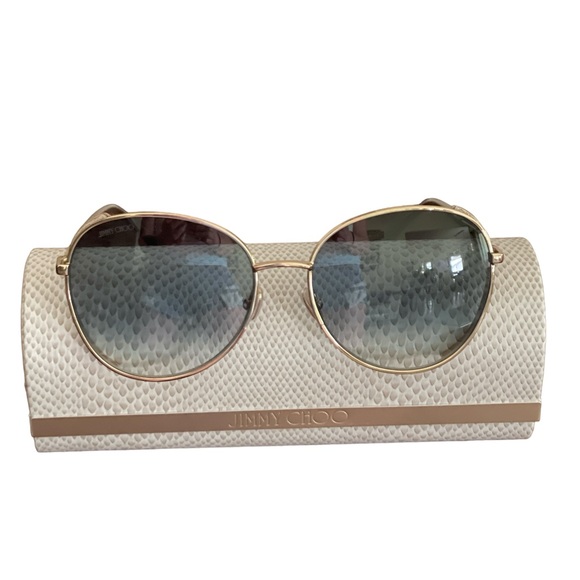 Jimmy Choo FELINE Gold Frame 58mm Sunglasses NWT - Picture 4 of 17